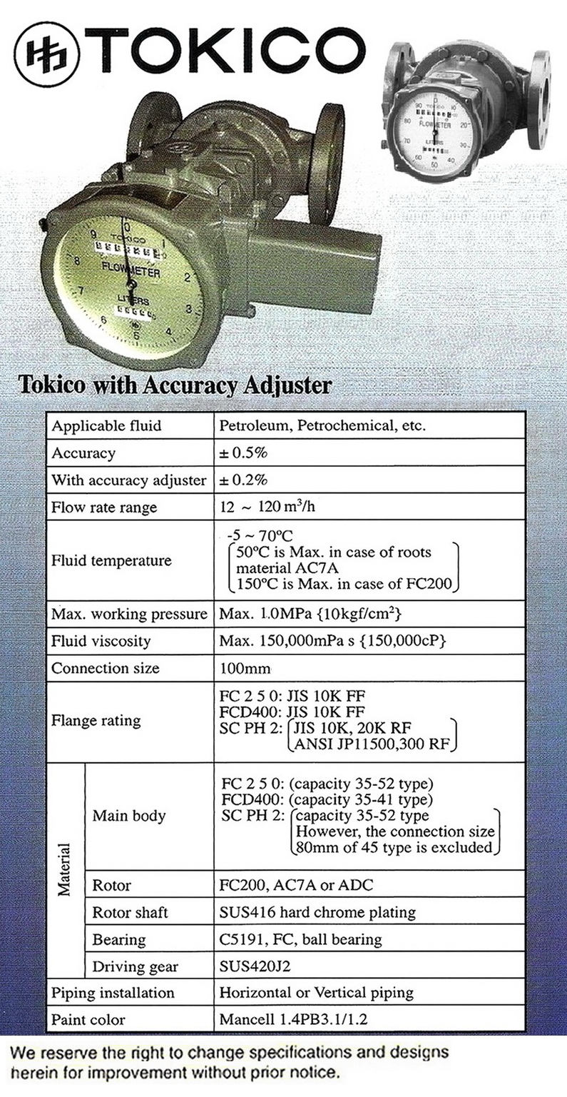 TOKICO 4 INCH WITH ADJUSTER 0816701999